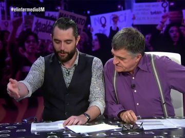 Dani Mateo y El Gran Wyoming el 8 de marzo de 2018