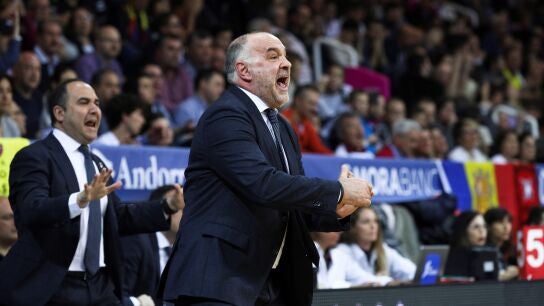 Pablo Laso, durante un partido