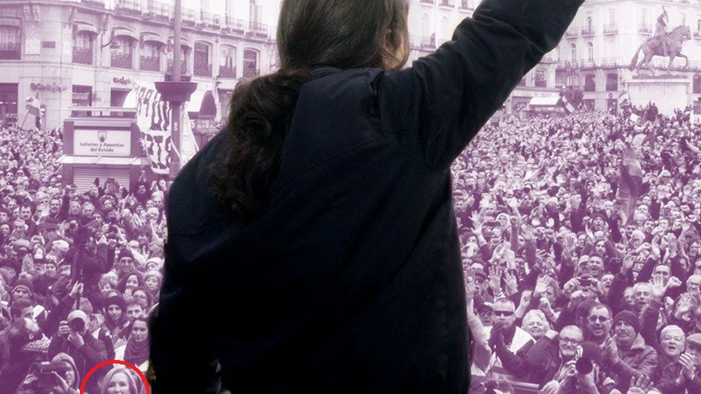 Carmen Lomana se cuela en el cartel de Podemos Carmen Lomana se cuela en el cartel de Podemos