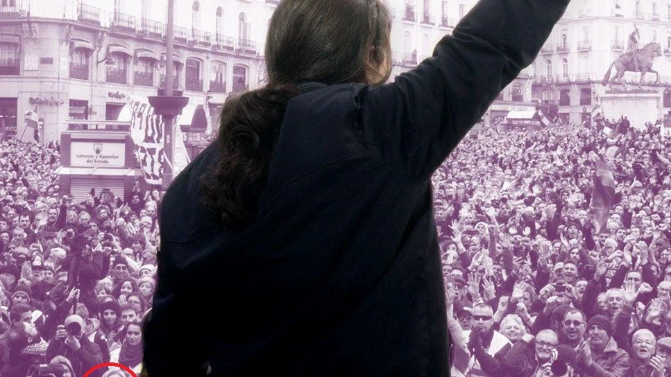 Carmen Lomana se cuela en el cartel de Podemos