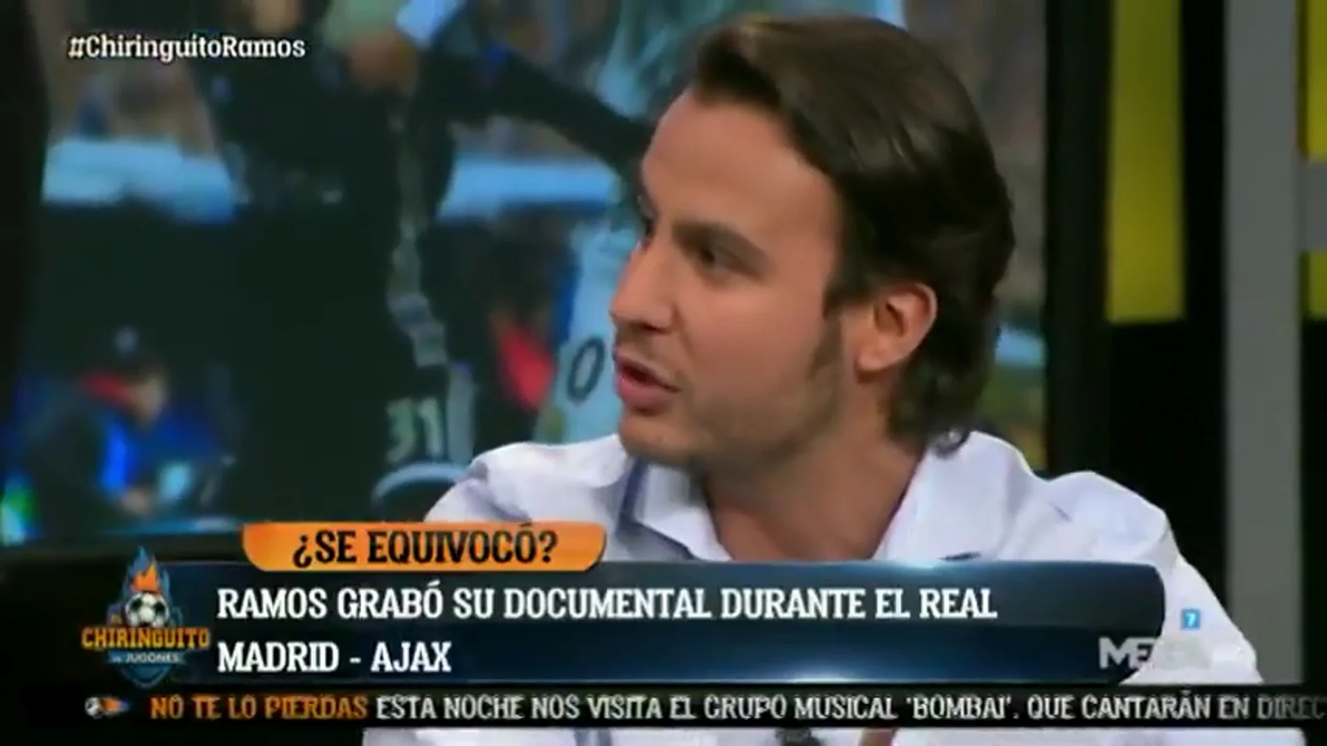 Juanfe Sanz, en 'El Chiringuito': "La grabación del documental de Sergio Ramos se cortó con el 0-2 del Ajax"