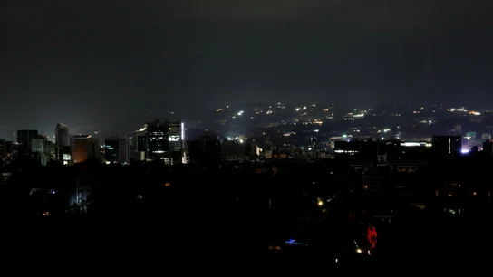 Vista de Caracas durante el apagón nacional Vista de Caracas durante el apagón nacional