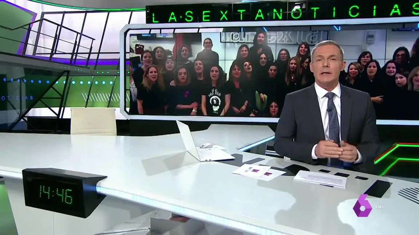 Las periodistas de laSexta paran por la huelga del 8M Las periodistas de laSexta paran por la huelga del 8M