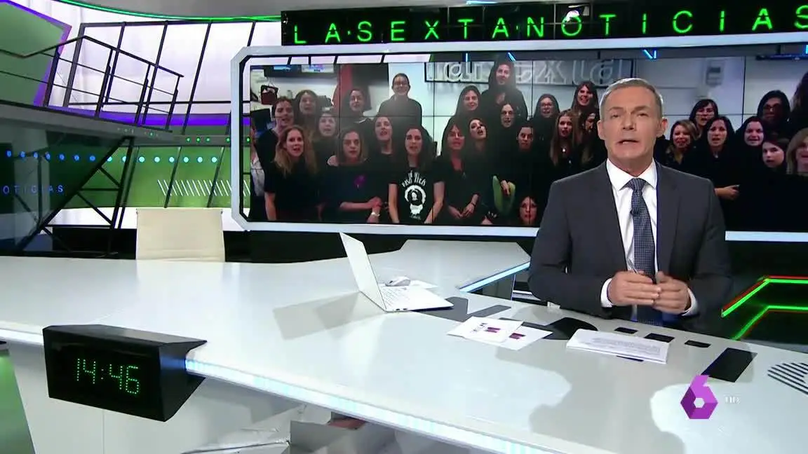 Las periodistas de laSexta paran por la huelga del 8M