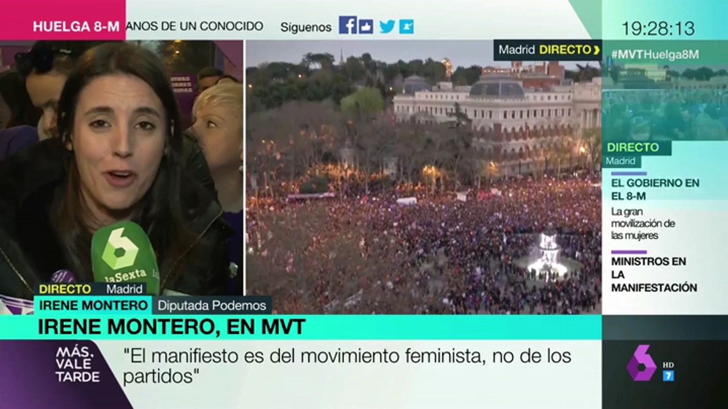 Irene Montero, en MVT Irene Montero, en MVT