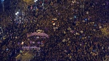 Manifestación en Madrid por el Día Internacional del la Mujer en 2019a 8M en Madrid