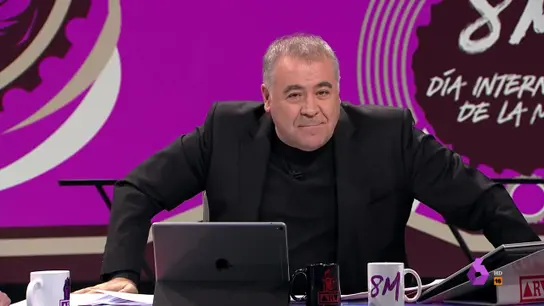 Antonio García Ferreras, en su alegato por el 8M Antonio García Ferreras, en su alegato por el 8M
