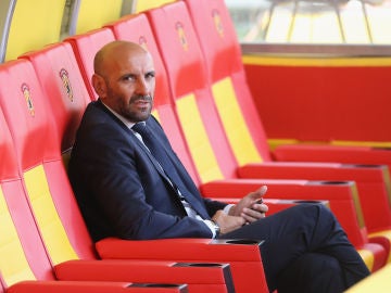 Monchi, durante un desplazamiento de la Roma Monchi, durante un desplazamiento de la Roma