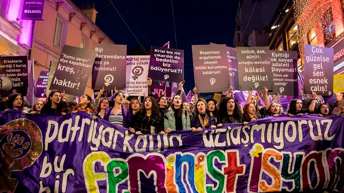 Manifestación del 8m en Turquía