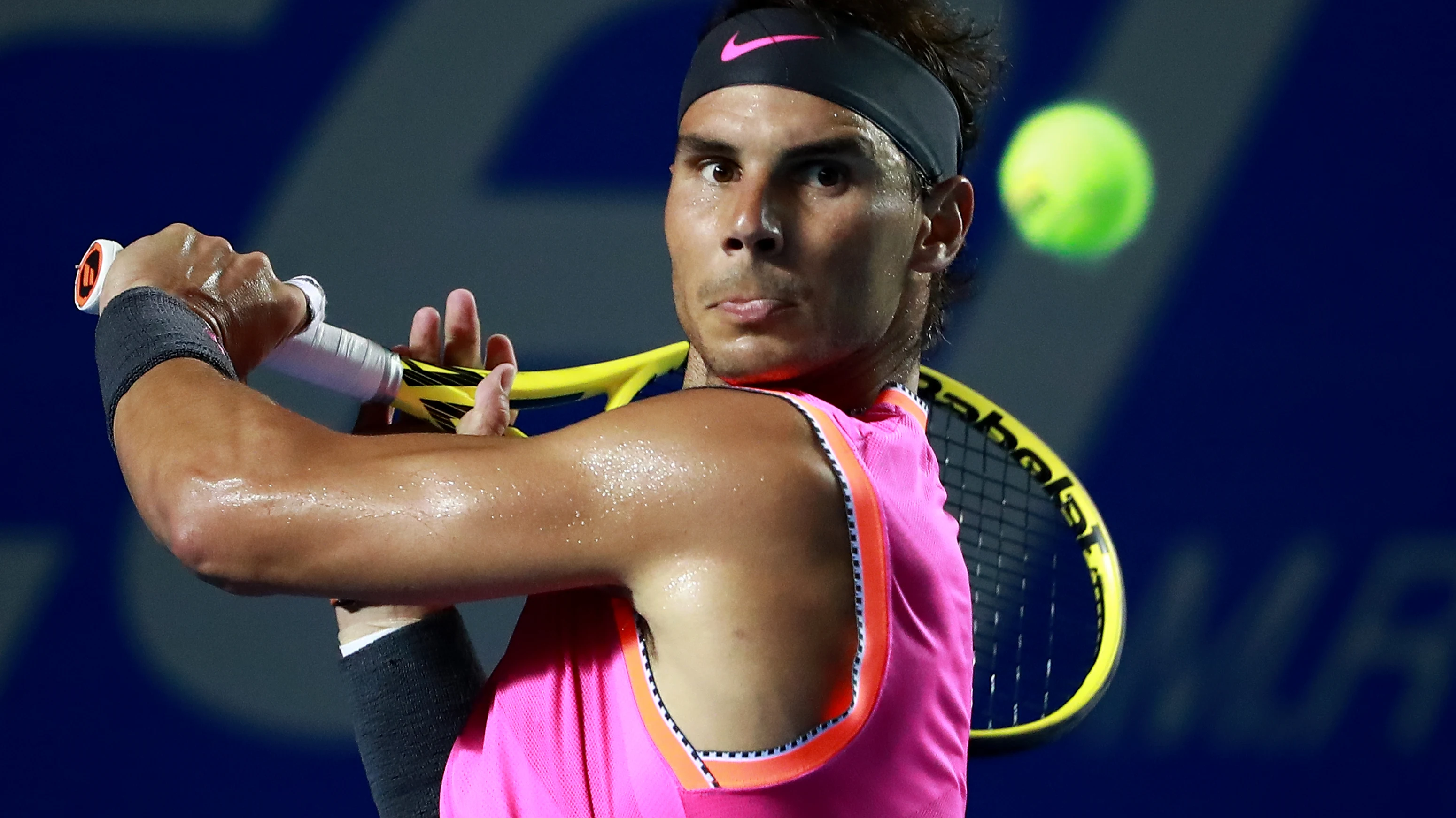 Rafa Nadal, en acción en Acapulco