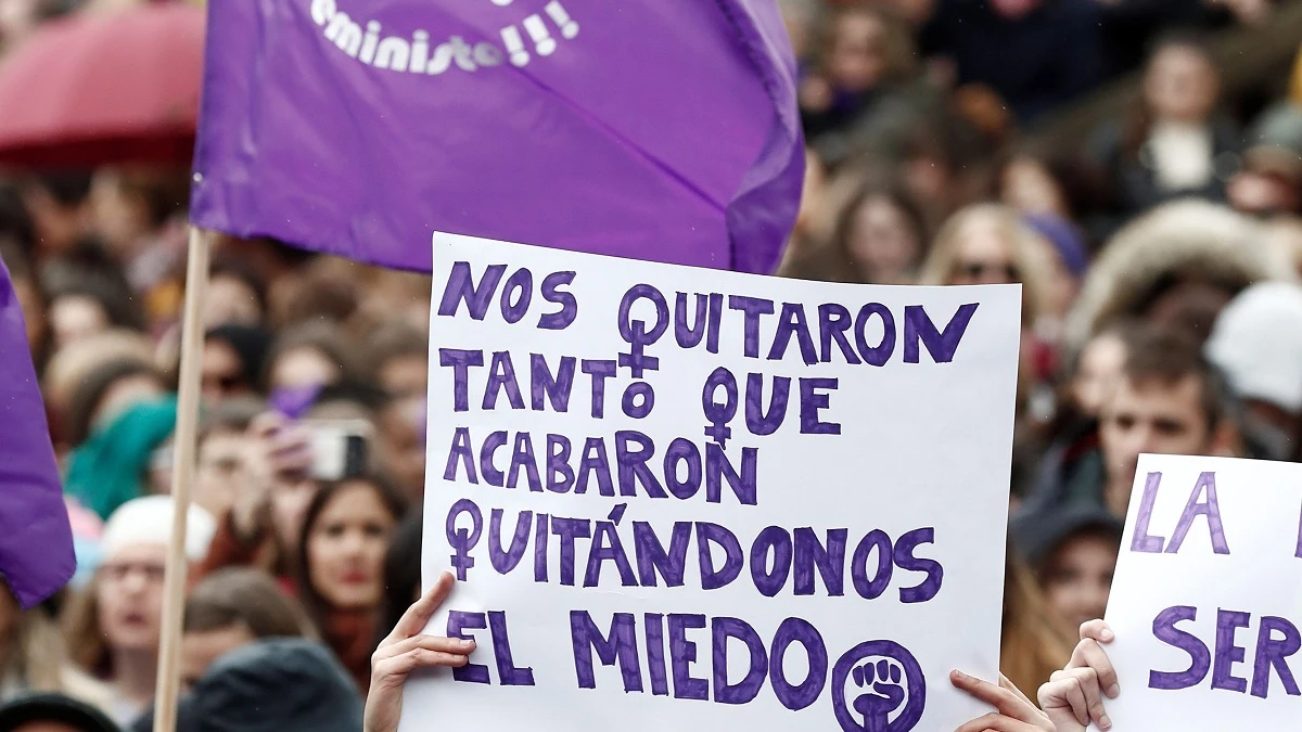 Huelga feminista en Pamplona