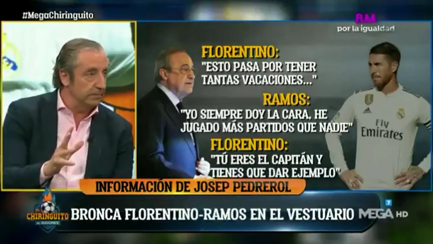 ¿Cómo fue la bronca entre Ramos y Florentino en el vestuario? Josep Pedrerol desvela los detalles ¿Cómo fue la bronca entre Ramos y Florentino en el vestuario? Josep Pedrerol desvela los detalles