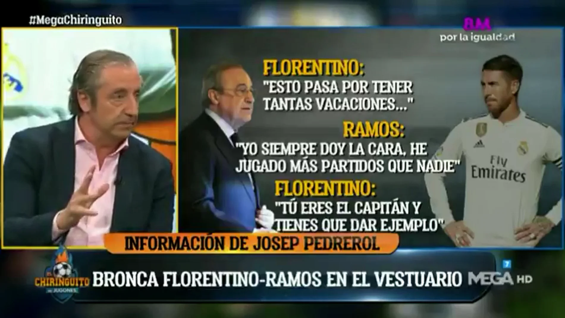 ¿Cómo fue la bronca entre Ramos y Florentino en el vestuario? Josep Pedrerol desvela los detalles