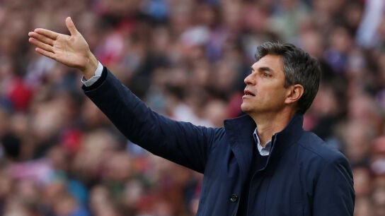 Pellegrino, durante el partido contra el Atl&eacute;tico de Madrid