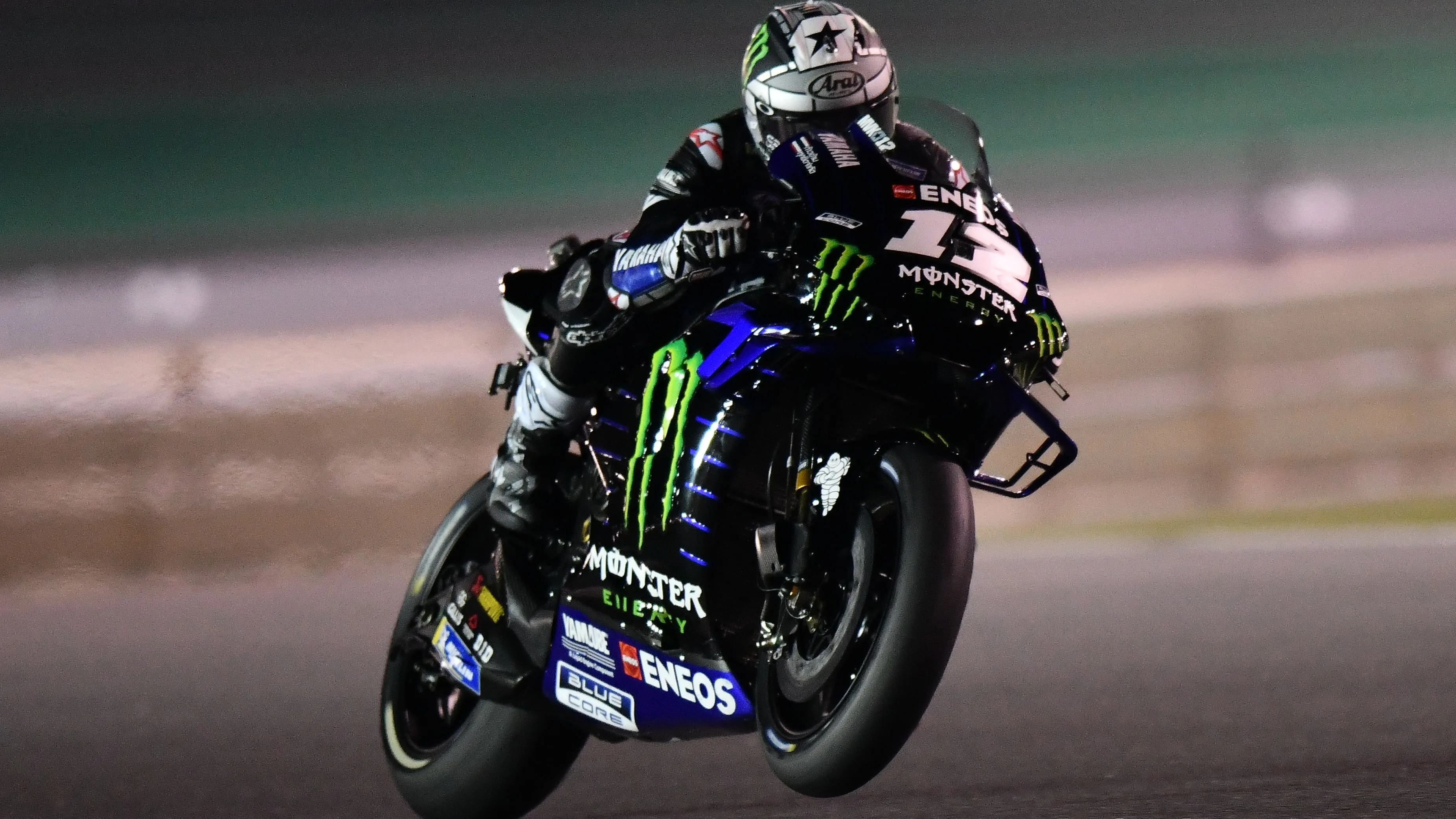 Maverick Viñales, durante la clasificación del GP de Catar