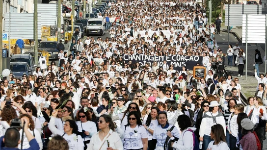 Manifestación en el Día Internacional de la Mujer en Portugal Manifestación en el Día Internacional de la Mujer en Portugal