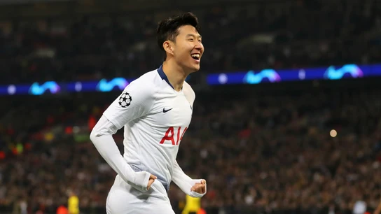 Son celebra un gol en Champions Son celebra un gol en Champions