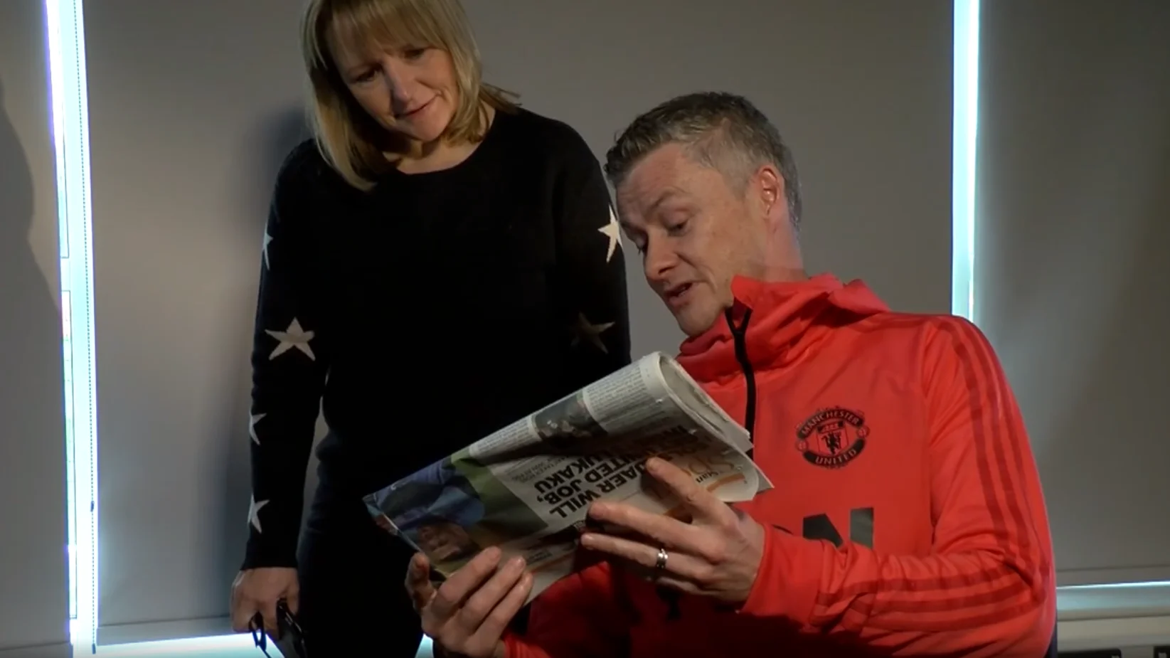 Solskjaer ve el anuncio de una casa de apuestas