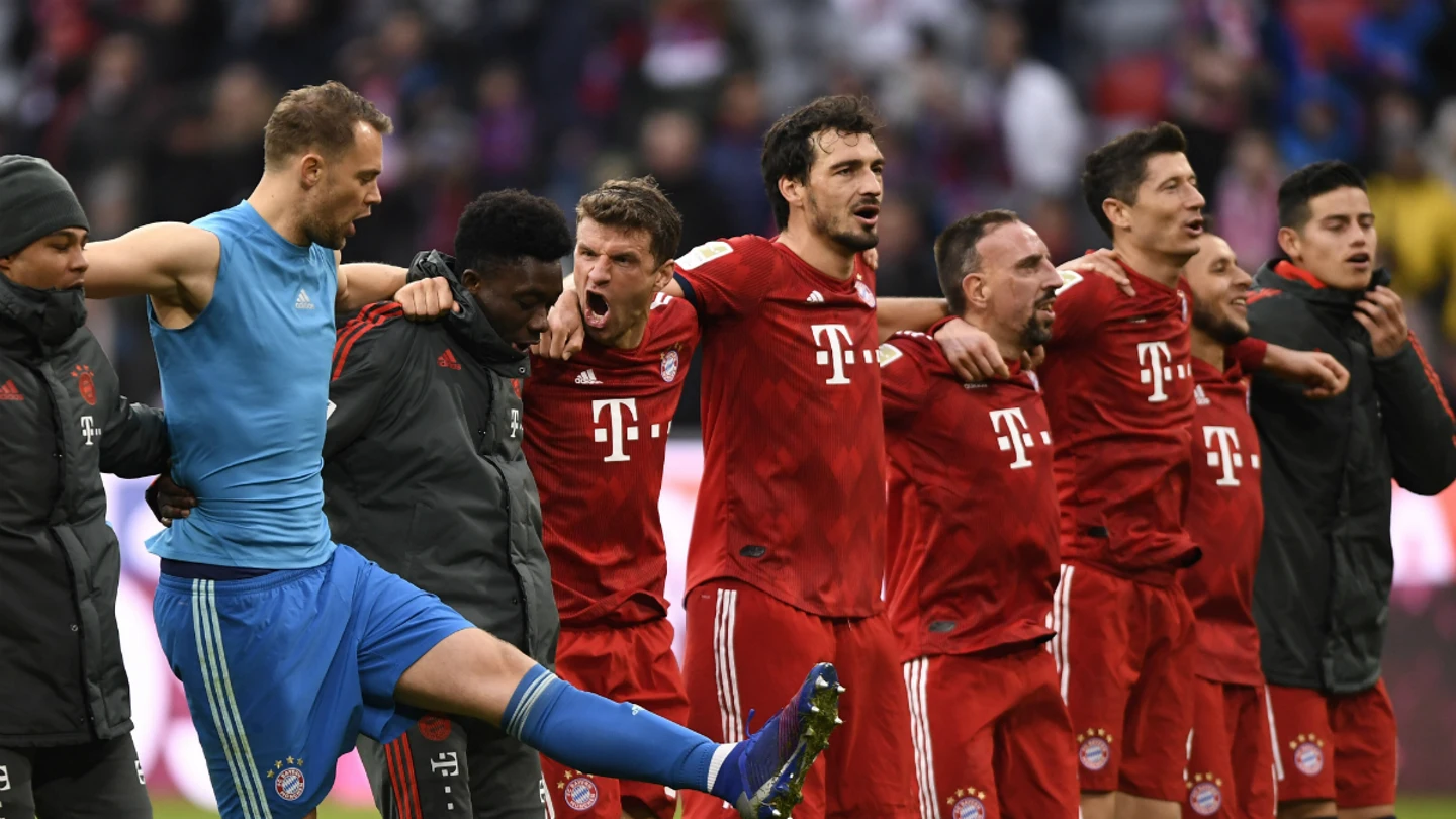 El Bayern celebra una victoria El Bayern celebra una victoria
