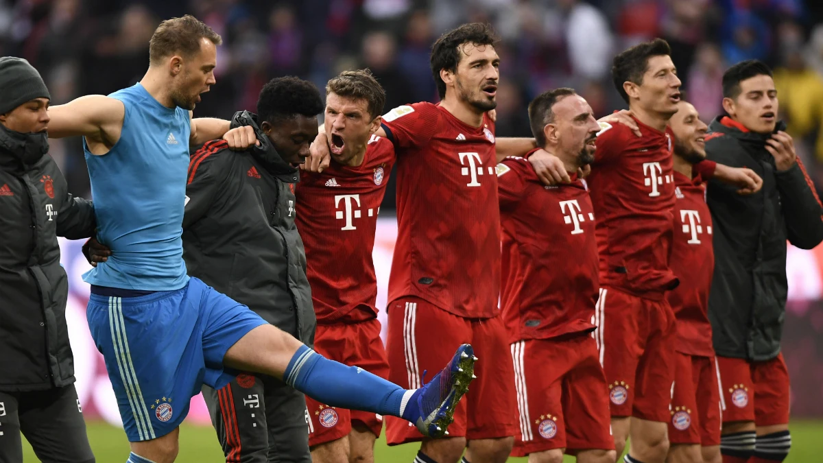 El Bayern celebra una victoria