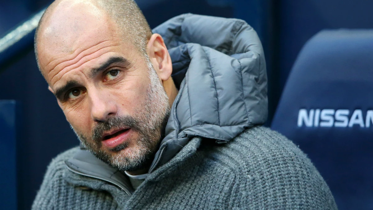 Guardiola, en el banquillo del Manchester City