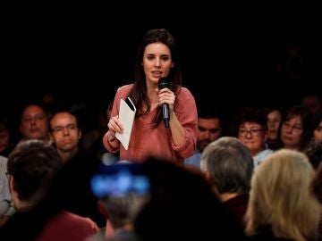Irene Montero durante un acto en Donosti Irene Montero durante un acto en Donosti