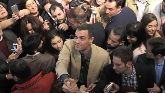 Pedro Sánchez durante un acto del partido en A Coruña. Pedro Sánchez durante un acto del partido en A Coruña.