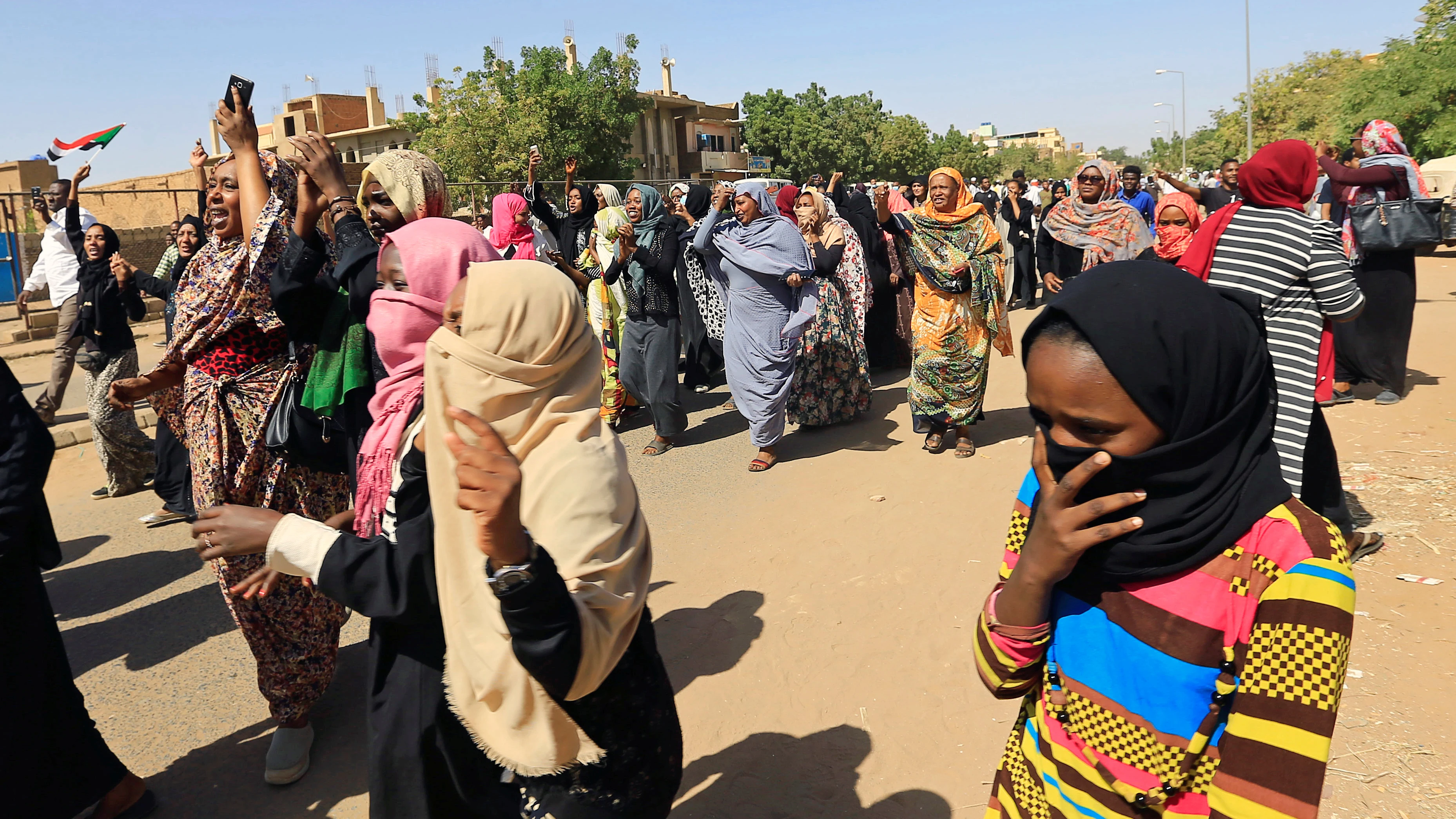  Mujeres sudanesas se manifiestan