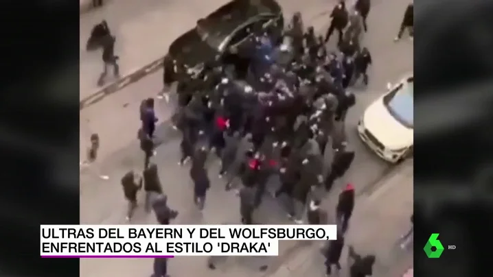 Ultras de Bayern y Wolfsburgo organizan una pelea en pleno centro de Múnich