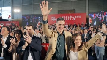 Pedro Sánchez en un acto del PSOE en A Coruña