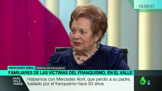 Habla la hija de una de las víctimas del franquismo: "¿Para qué llevaron a Franco al Valle, para vigilar a los muertos y que no se escapasen?" Habla la hija de una de las víctimas del franquismo: "¿Para qué llevaron a Franco al Valle, para vigilar a los muertos y que no se escapasen?"