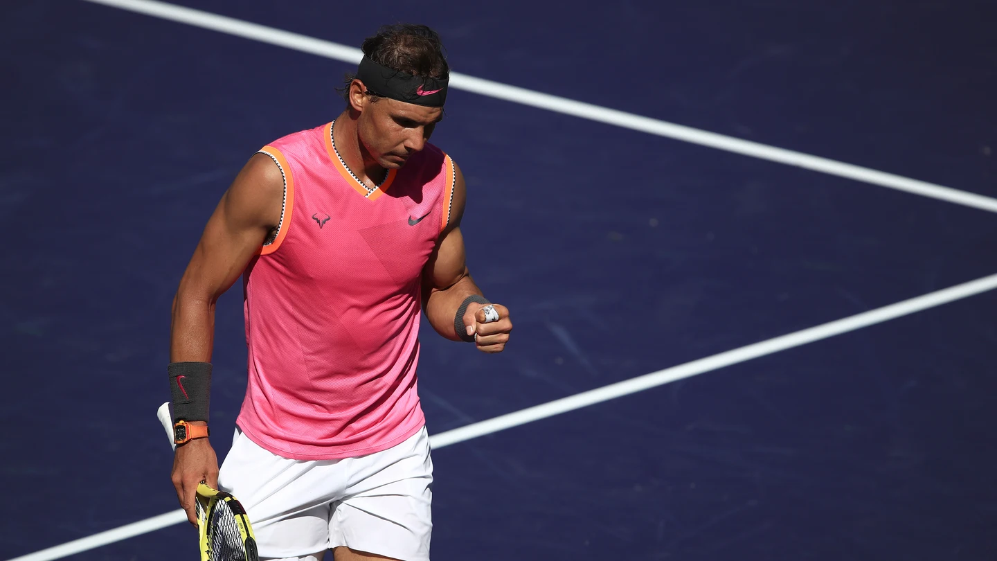 Rafa Nadal celebra un punto ante Diego Schwartzman Rafa Nadal celebra un punto ante Diego Schwartzman