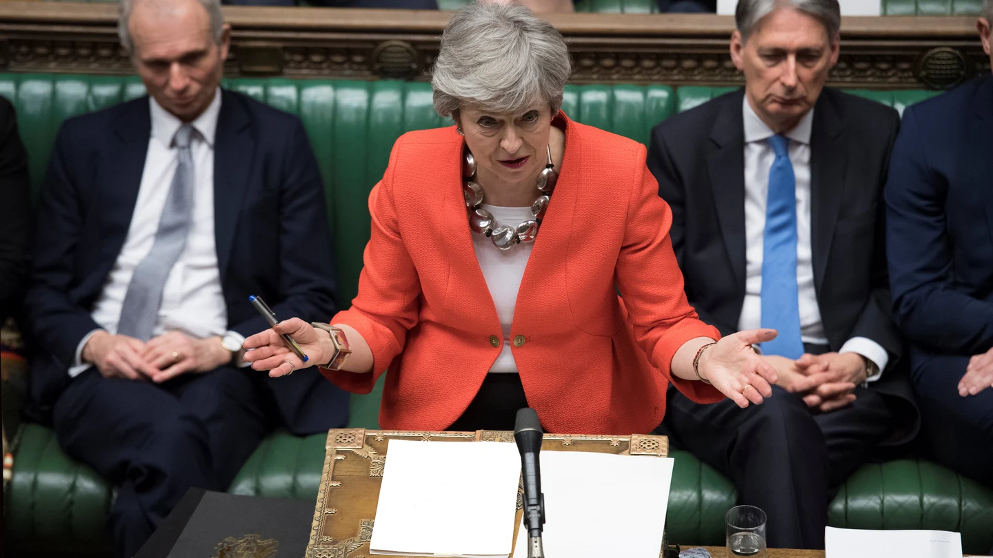 Theresa May durante la segunda votación del acuerdo del Brexit en el Parlamento de Reino Unido Theresa May durante la segunda votación del acuerdo del Brexit en el Parlamento de Reino Unido