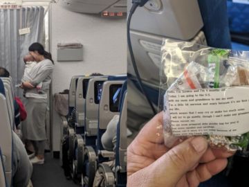 Vista de los tapones que repartió una mujer en un avión. Vista de los tapones que repartió una mujer en un avión.