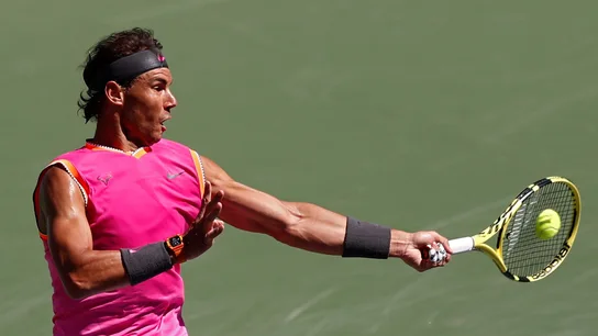 Nadal, en acción en Indian Wells Nadal, en acción en Indian Wells