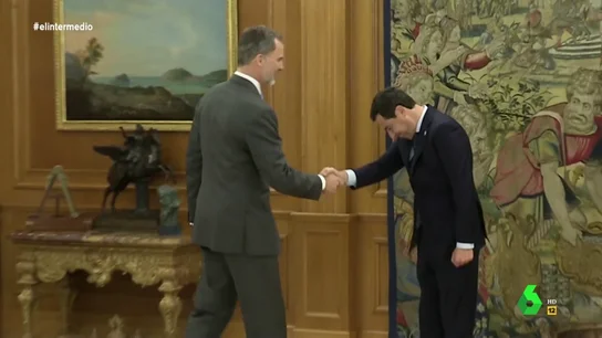 El Gran Wyoming desvela qué pensaba Juan Manuel Moreno Bonilla cuando saludaba al rey El Gran Wyoming desvela qué pensaba Juan Manuel Moreno Bonilla cuando saludaba al rey