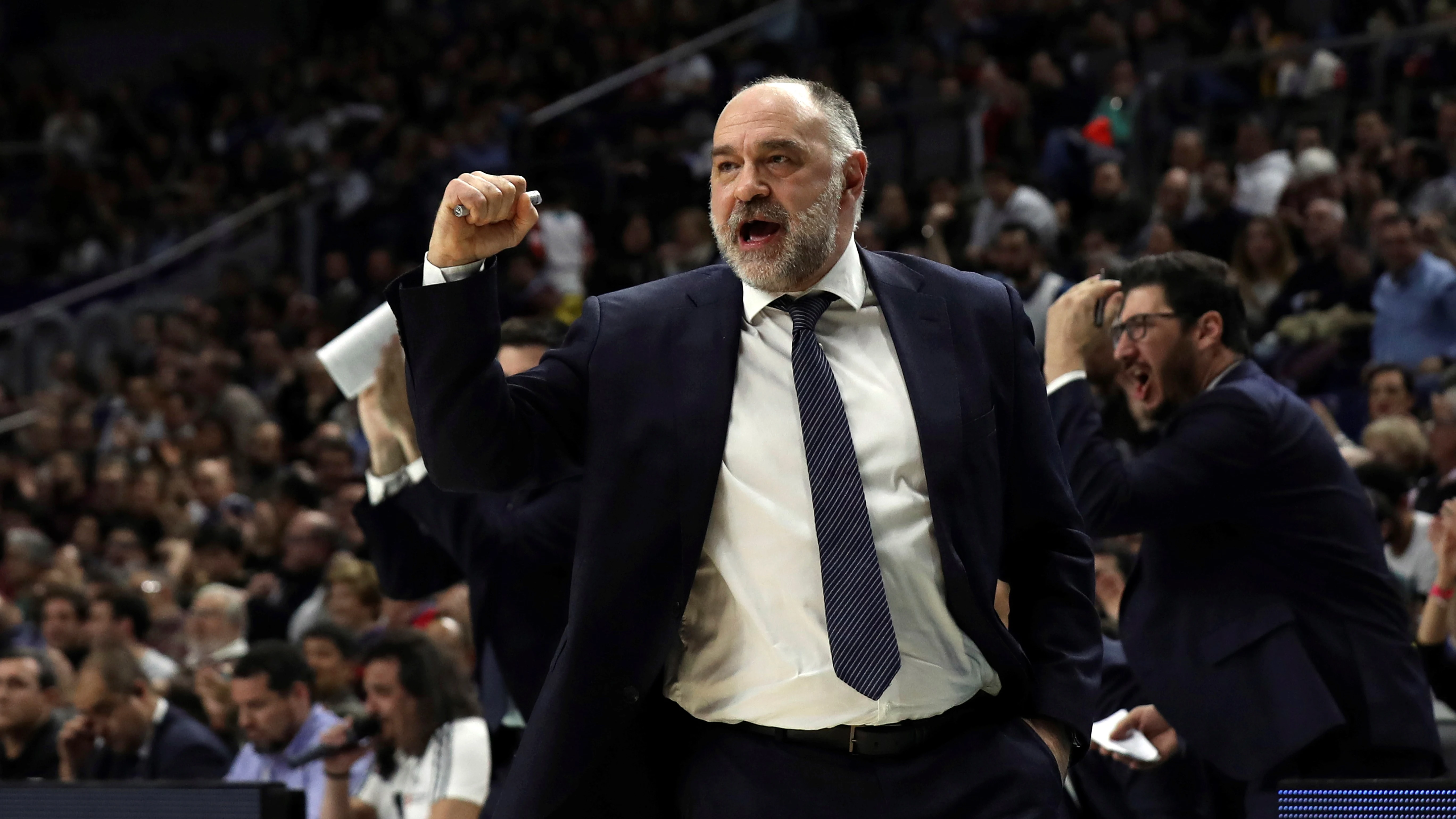 Pablo Laso, durante un partido del Real Madrid