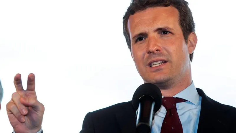 El líder del PP, Pablo Casado