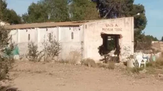 La caseta donde encontraron al padre