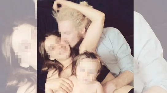 La pareja de Godella junto a uno de sus hijos La pareja de Godella junto a uno de sus hijos