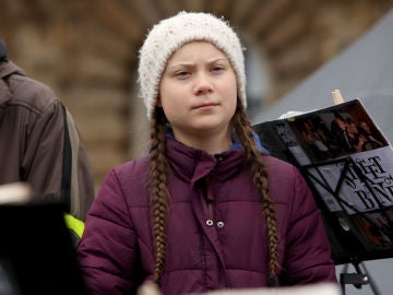 Greta Thunberg durante una manifestación en Hamburgo. Greta Thunberg durante una manifestación en Hamburgo.