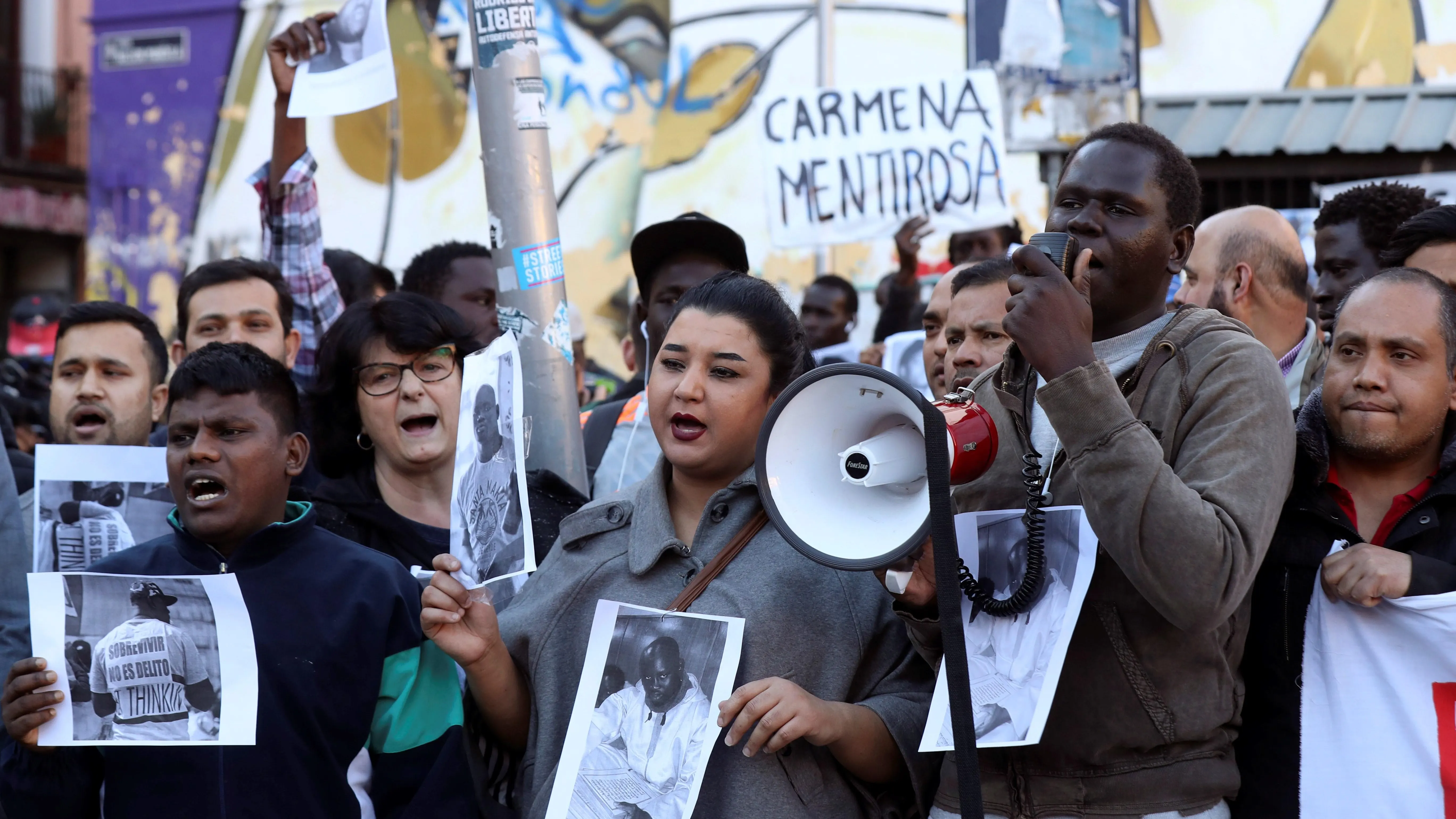 Concentración en Lavapiés en memoria a Mame Mbaye