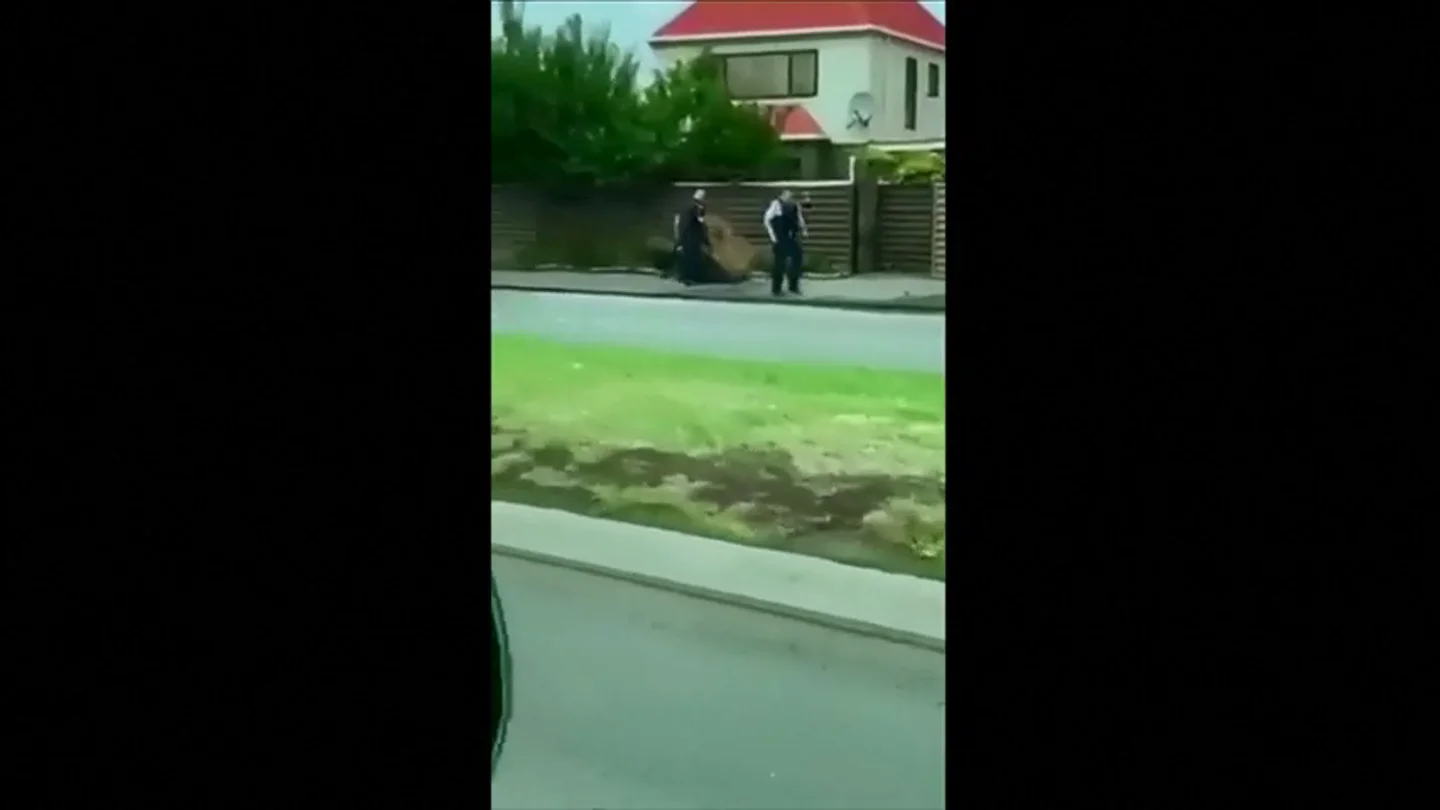 Así ha sido el momento de la detención de uno de los autores de la matanza en Nueva Zelanda Así ha sido el momento de la detención de uno de los autores de la matanza en Nueva Zelanda