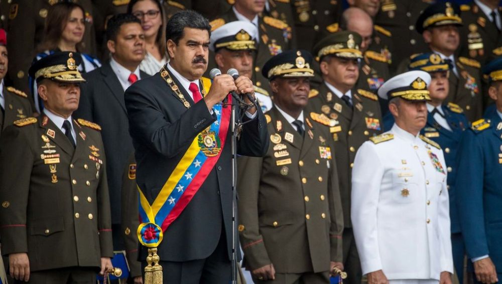 Nicolás Maduro antes del atentado