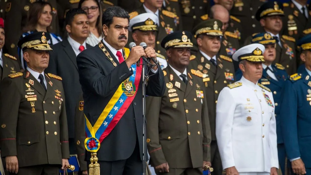 Nicolás Maduro antes del atentado