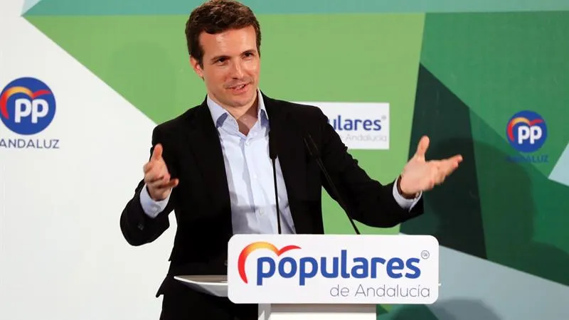 El líder del PP, Pablo Casado