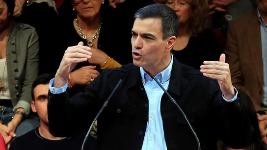 Pedro Sánchez durante un acto del PSOE Pedro Sánchez durante un acto del PSOE