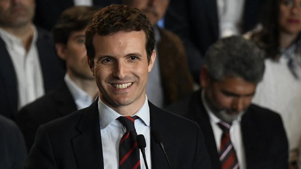 Pablo Casado en la presentación de sus cabeza de lista a las generales en Madrid