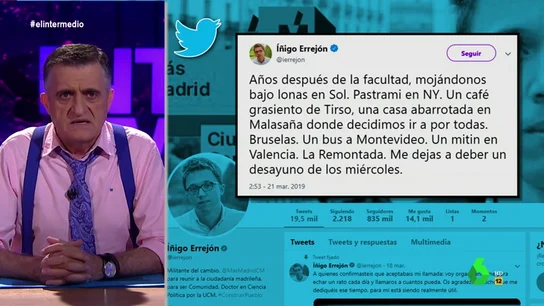 El análisis de Wyoming al melancólico mensaje de Íñigo Errejón: "Trabaje su educación emocional, no puede tomarse así una decepción" El análisis de Wyoming al melancólico mensaje de Íñigo Errejón: "Trabaje su educación emocional, no puede tomarse así una decepción"