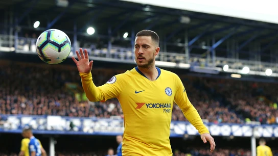 Hazard, durante un partido con el Chelsea Hazard, durante un partido con el Chelsea